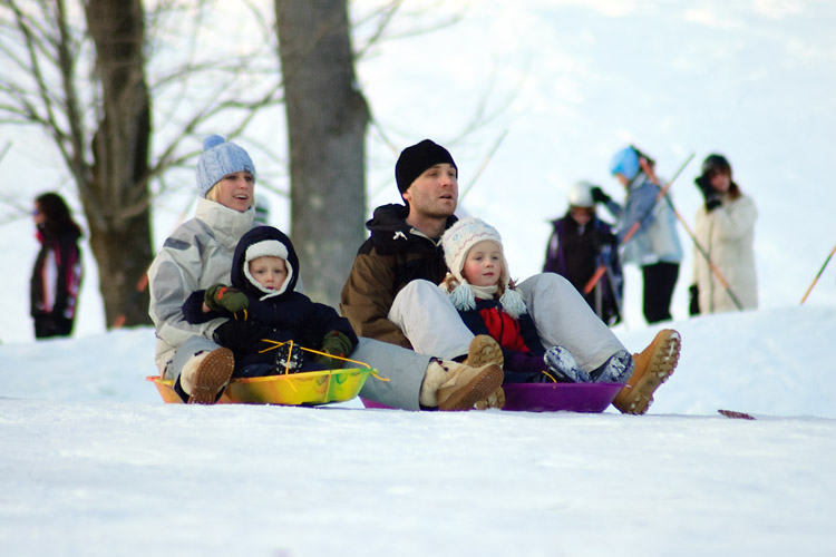 A little worried about the size of the hill that Uncle Phil and Aunt Julie have them sitting at the top of