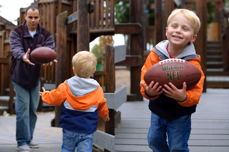 Throwing the pigskin around
