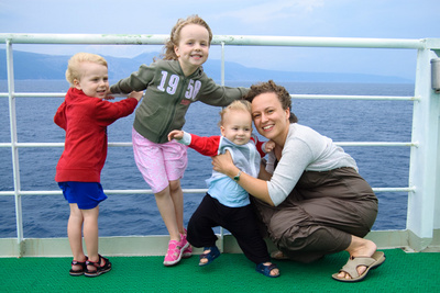 Weathering a windy ferry ride
