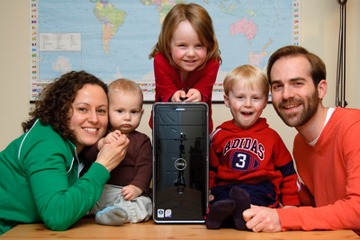 Welcoming the newest member of our family, our first new computer