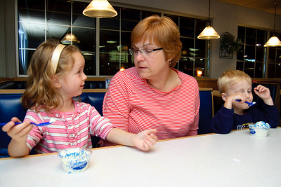 Grandma rolls out the ice cream welcome wagon in Wisconsin