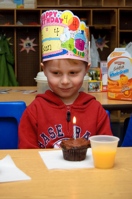 One last celebration with his colleagues at preschool