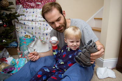 Baseball!  Baseball glove!