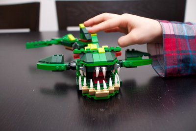The Lego shark was no match for Grandpa and Ivan