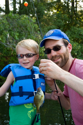 Ivan catches the first fish of the next generation of Souzeks