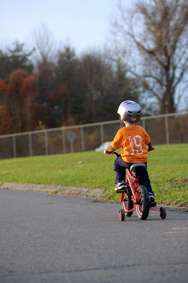At long as fall keeps bringing warm days, he'll keep riding.