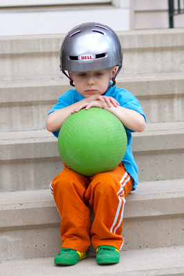 And this is what he looks like when there's no one to kick the ball with him