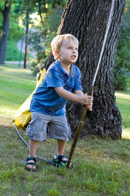 Thanks to a certain grand-uncle, Ivan found himself with access to some serious water weapons at the family barbecue