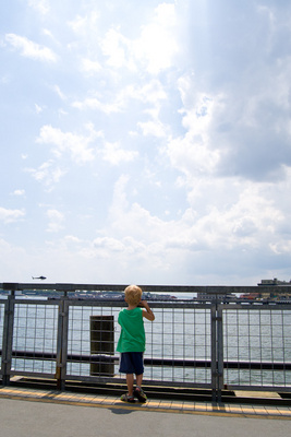 Watching the helicopters roll in near the South St Seaport