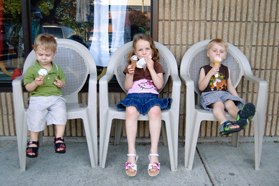 Ice cream on the first hot Saturday of the season