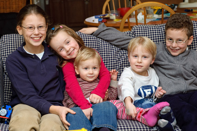 A couchful of cousins