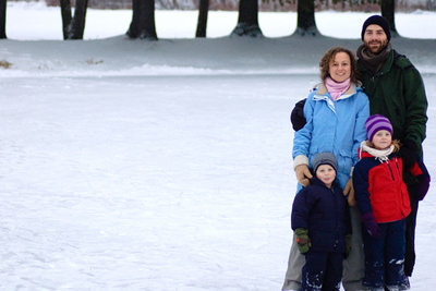 Souzeks of skating age (ice- or boot-), together on the ice (picture by Uncle Phil)