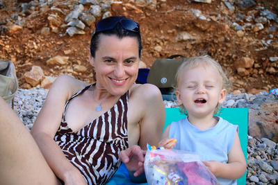 Nikola smiles for a pictures with his Aunt Sanda