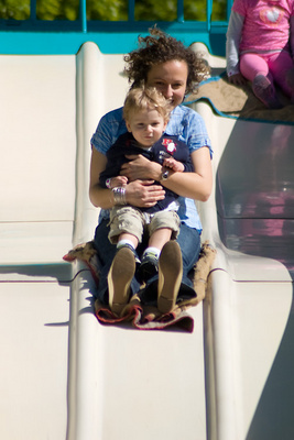 After this run, Nikola could not be separated from the slide for the rest of the day