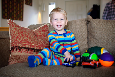 Meanwhile back at the ranch, Nikola has the grandparents and toys all to himself