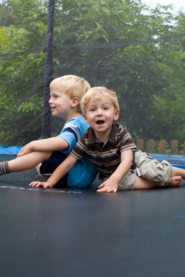Reporting on his first trampoline experience (it was a positive report)