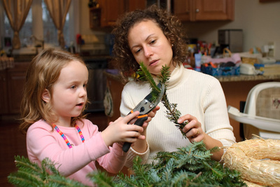 Preparing the Advent wreath