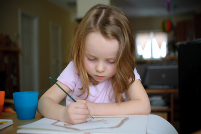 No school, no brothers, just Veronika and her watercolors