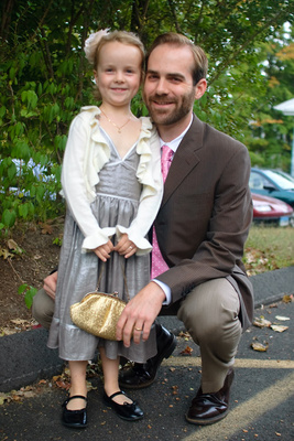 All dressed up for their first father-daughter ball