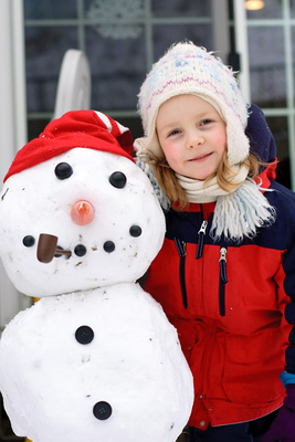Correction from Veronika--this snowperson is actually named Mary