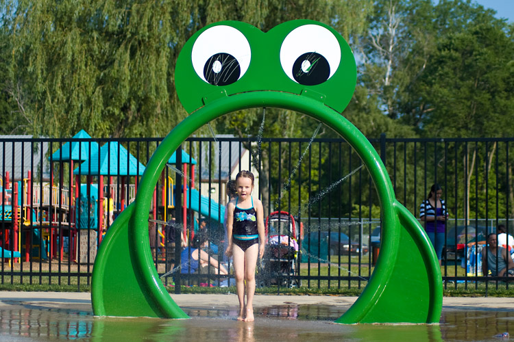 In a battle of wills with the frog