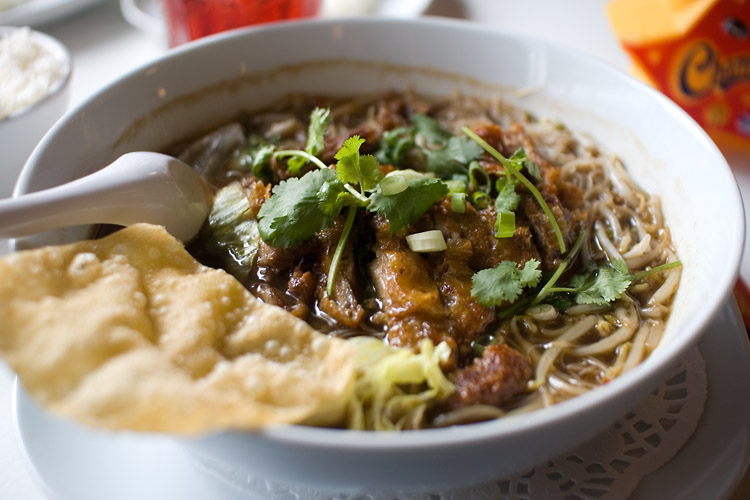 Warming up with some Thai food in Portland