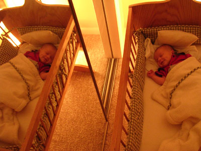 Smiling in her cradle (ahem)