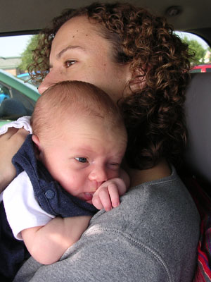 Comfort is mom's shoulder
