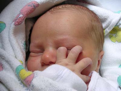 She found her thumb!