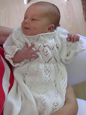What a wonderful dress, made by her Godmother Tessa