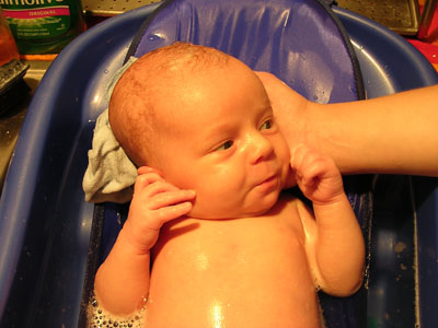 Relaxing in the tub